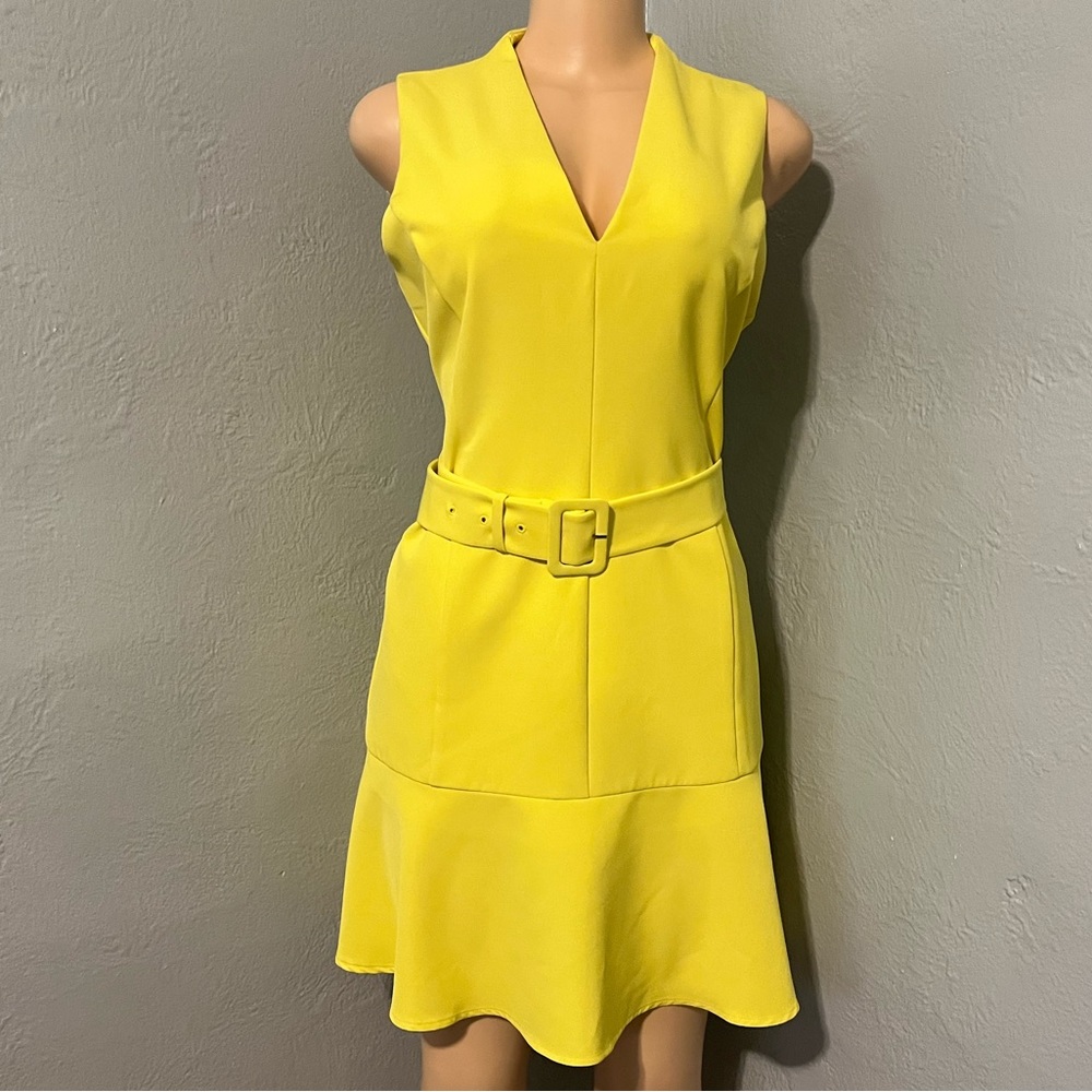 Boston Proper Yellow Midi Dress